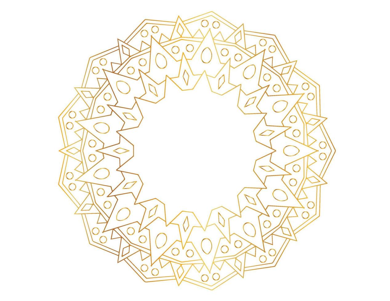 arte de mandala com design dourado, plano de fundo, padrão, flor, estilo árabe vetor