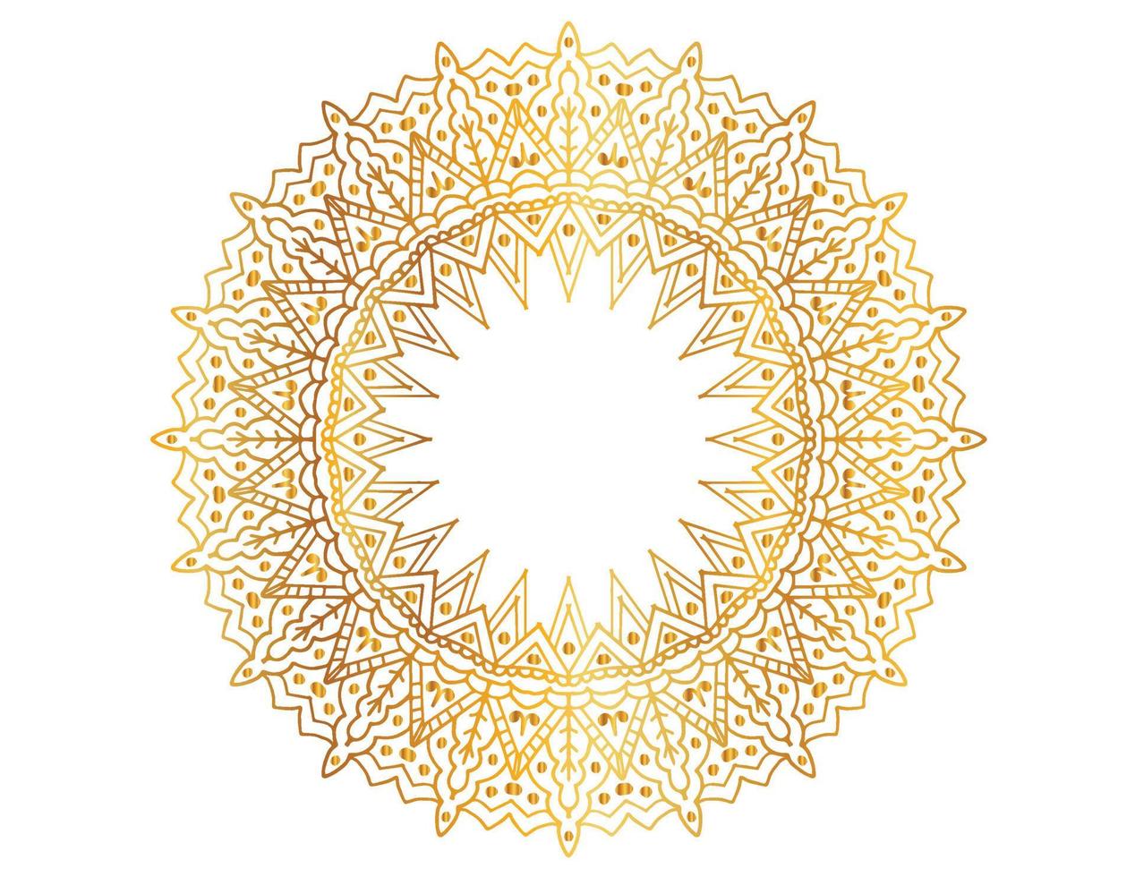 arte de mandala com design dourado, plano de fundo, padrão, flor, estilo árabe vetor