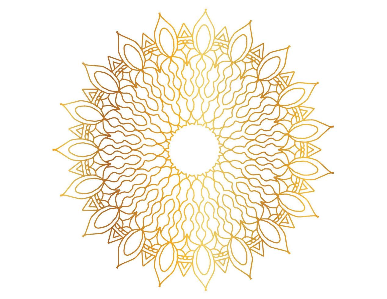 design de mandala com padrão dourado, fundo, flor, tradicional vetor