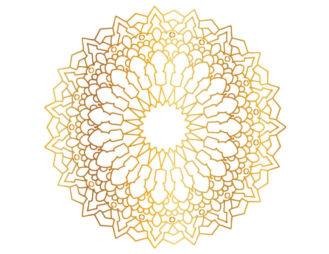 design de mandala com padrão dourado, fundo, flor, tradicional vetor