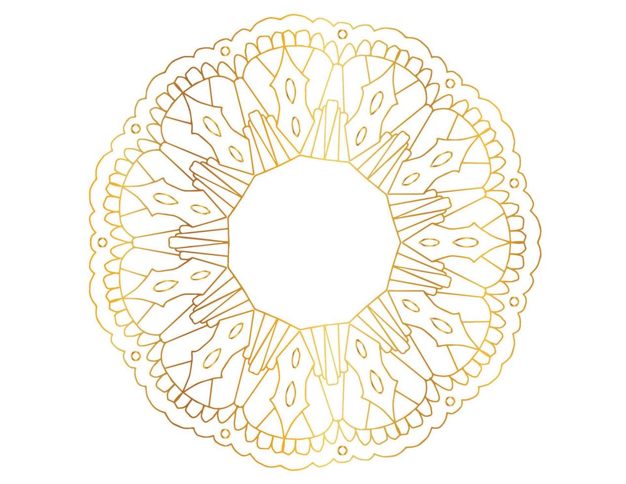 design de mandala com padrão dourado, fundo, flor, tradicional vetor