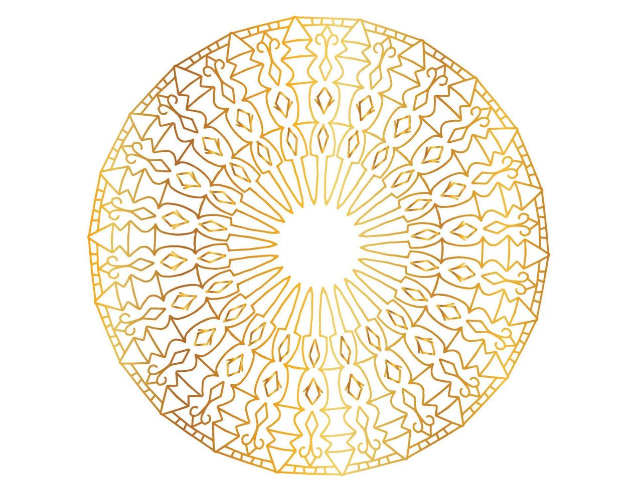 design de mandala com padrão dourado, fundo, flor, tradicional vetor