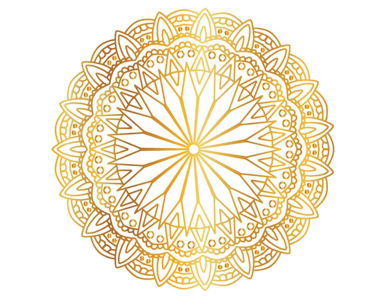 design de mandala com padrão dourado, fundo, flor, tradicional vetor