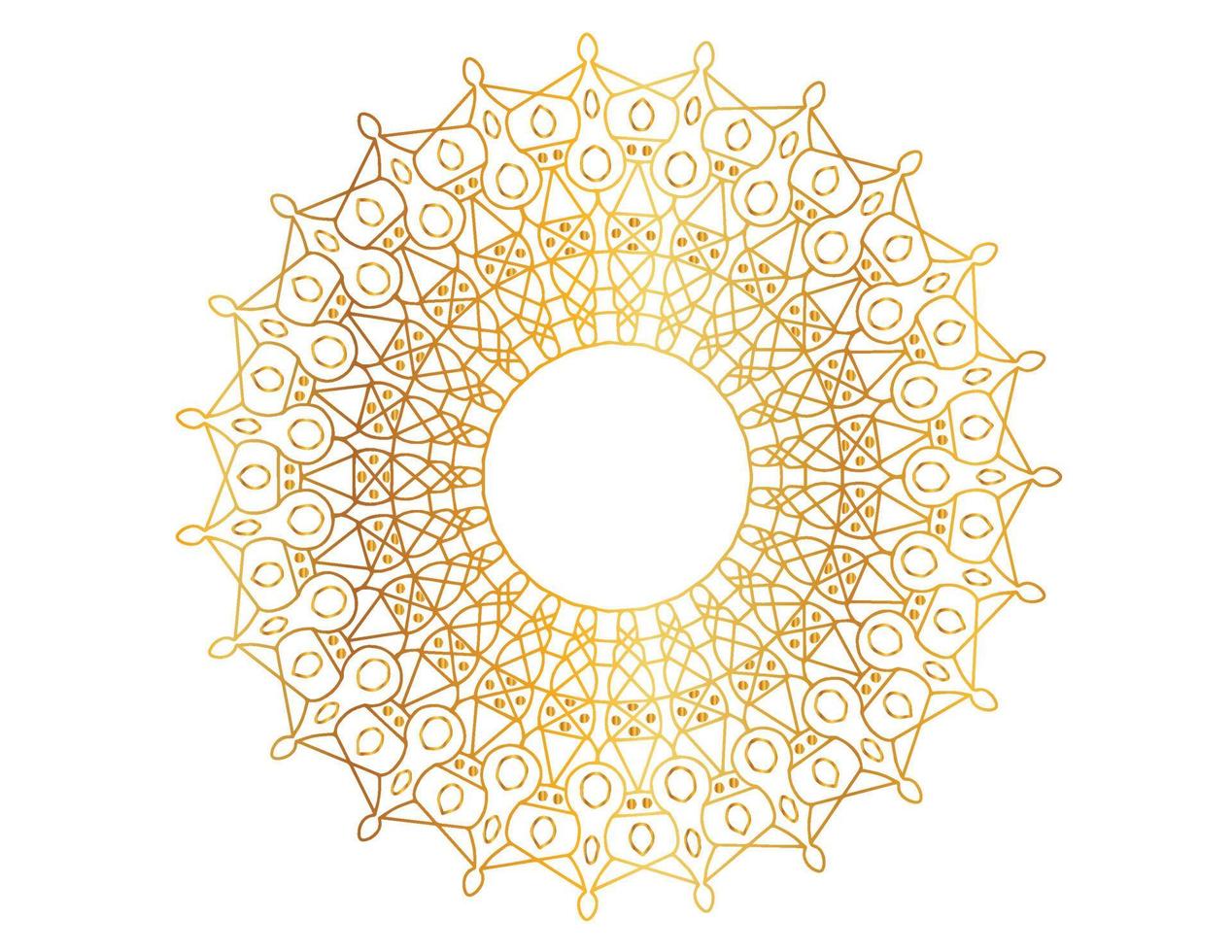 padrão de design de mandala dourada, fundo, flor, ornamento vetor