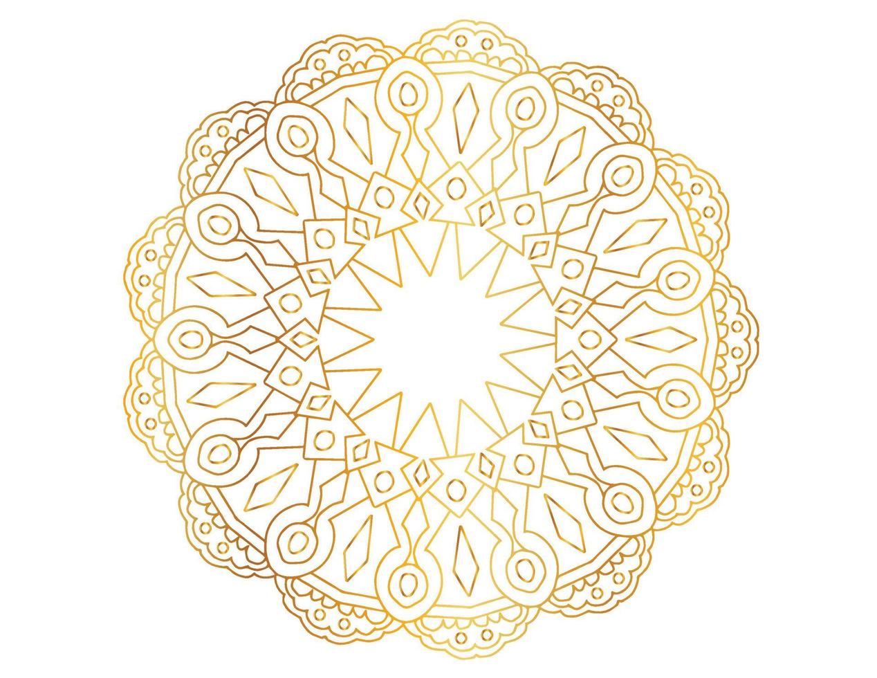 arte de mandala com design dourado, plano de fundo, padrão, flor, estilo árabe vetor