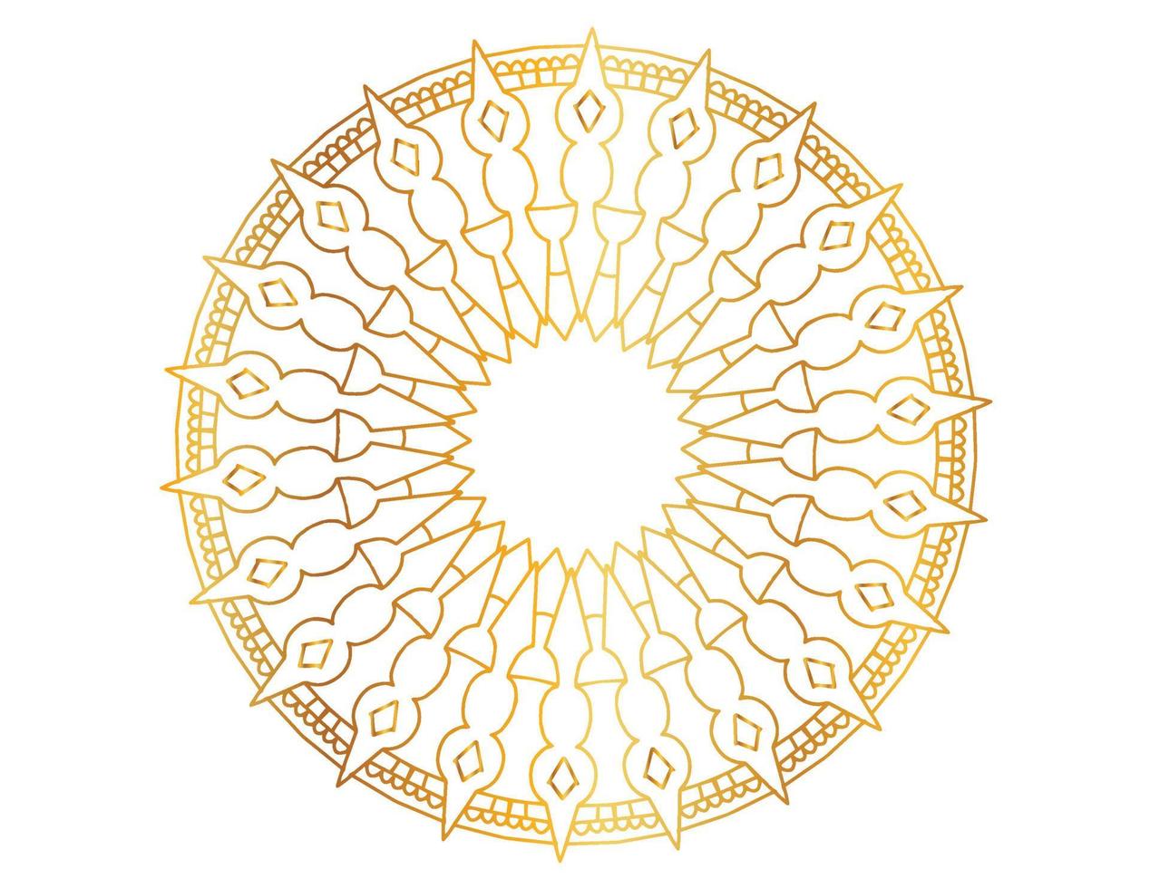 design de mandala com padrão dourado, fundo, flor, tradicional vetor