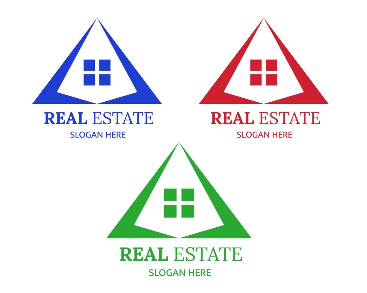 design de ilustração vetorial do modelo de logotipo imobiliário para negócios ou empresa vetor