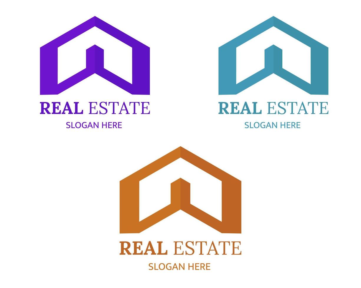 design de ilustração vetorial do modelo de logotipo imobiliário para negócios ou empresa vetor