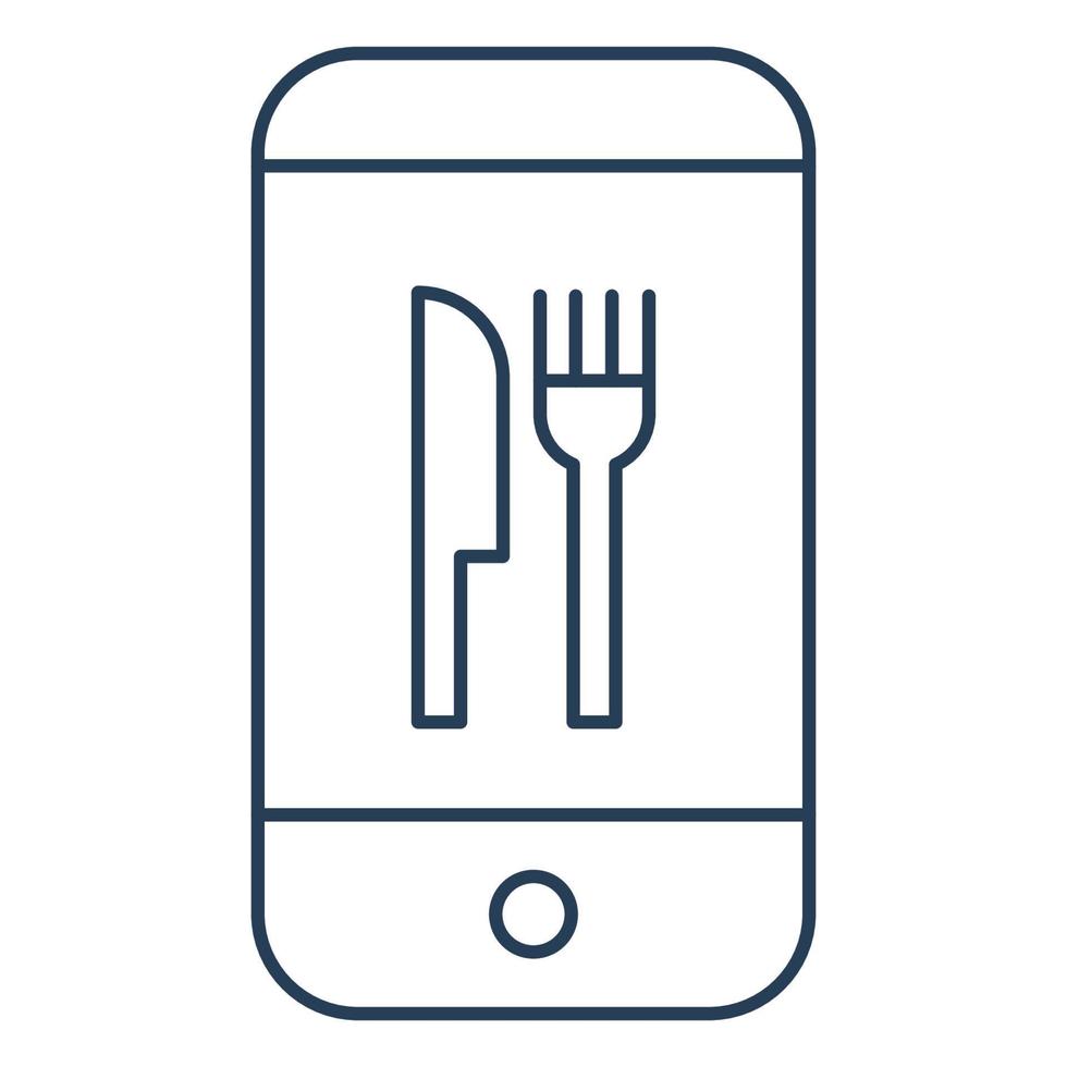 ícone de entrega de comida de aplicativos para site, promoção, mídia social vetor
