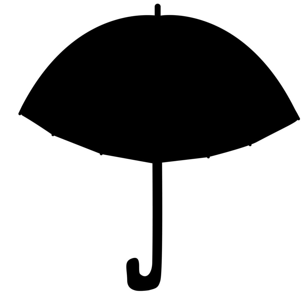 ilustração de guarda-chuva preto vetor