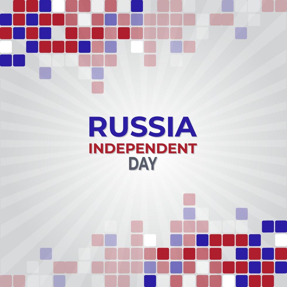 dia da independência da rússia. vetor de cartão criativo