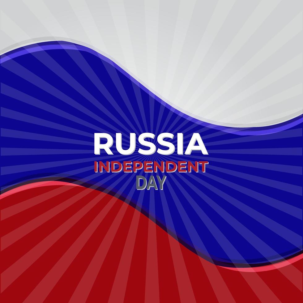 dia da independência da rússia. vetor de cartão criativo