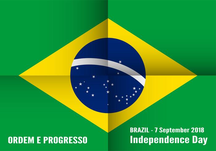 Ilustração vetorial para o dia da independência de Brasil em 7 de setembro para o fundo comemorado. Em português chama-se &#39;Dia da Independência&#39;. vetor