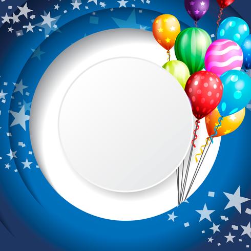 fundo de festa de aniversário, balão de aniversário papel de parede vetor