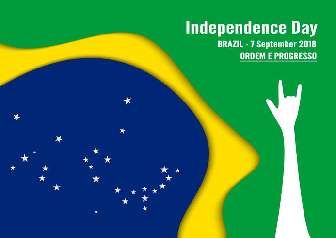 Ilustração vetorial para o dia da independência de Brasil em 7 de setembro para o fundo comemorado. Em português chama-se &#39;Dia da Independência&#39;. vetor