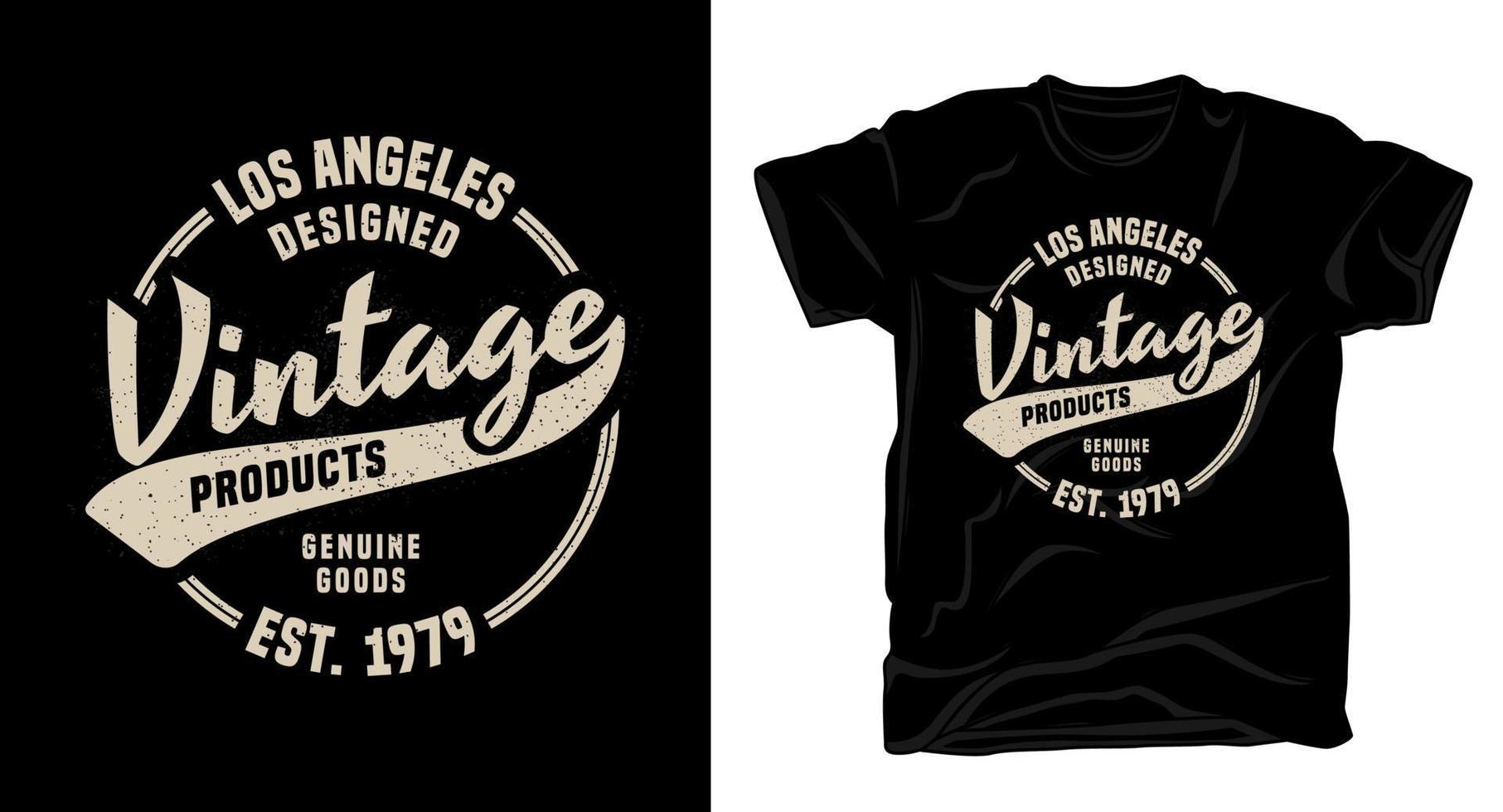 design de camiseta de tipografia de produtos vintage vetor