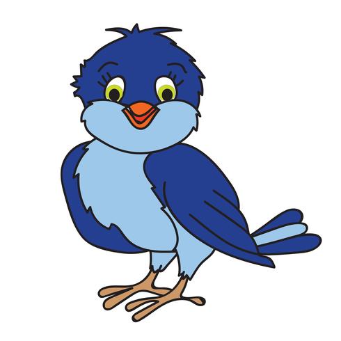 Pássaro azul vetor