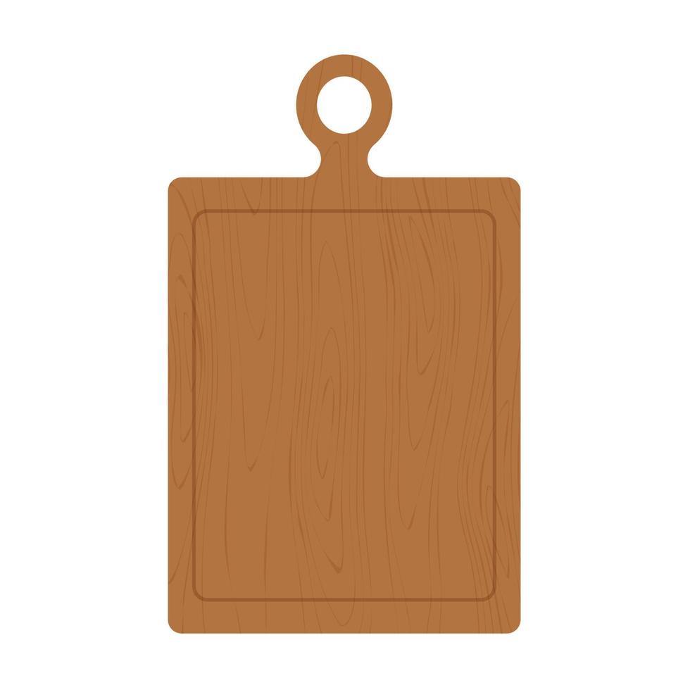 tábua de corte de madeira. equipamentos de cozinha, utensílios, utensílios de cozinha. vetor