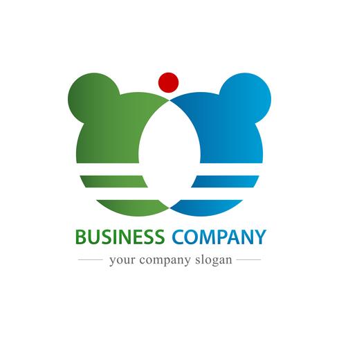 Vetor de logotipo de empresa de negócios. Conceito comercial e comercial. fundo branco isolado