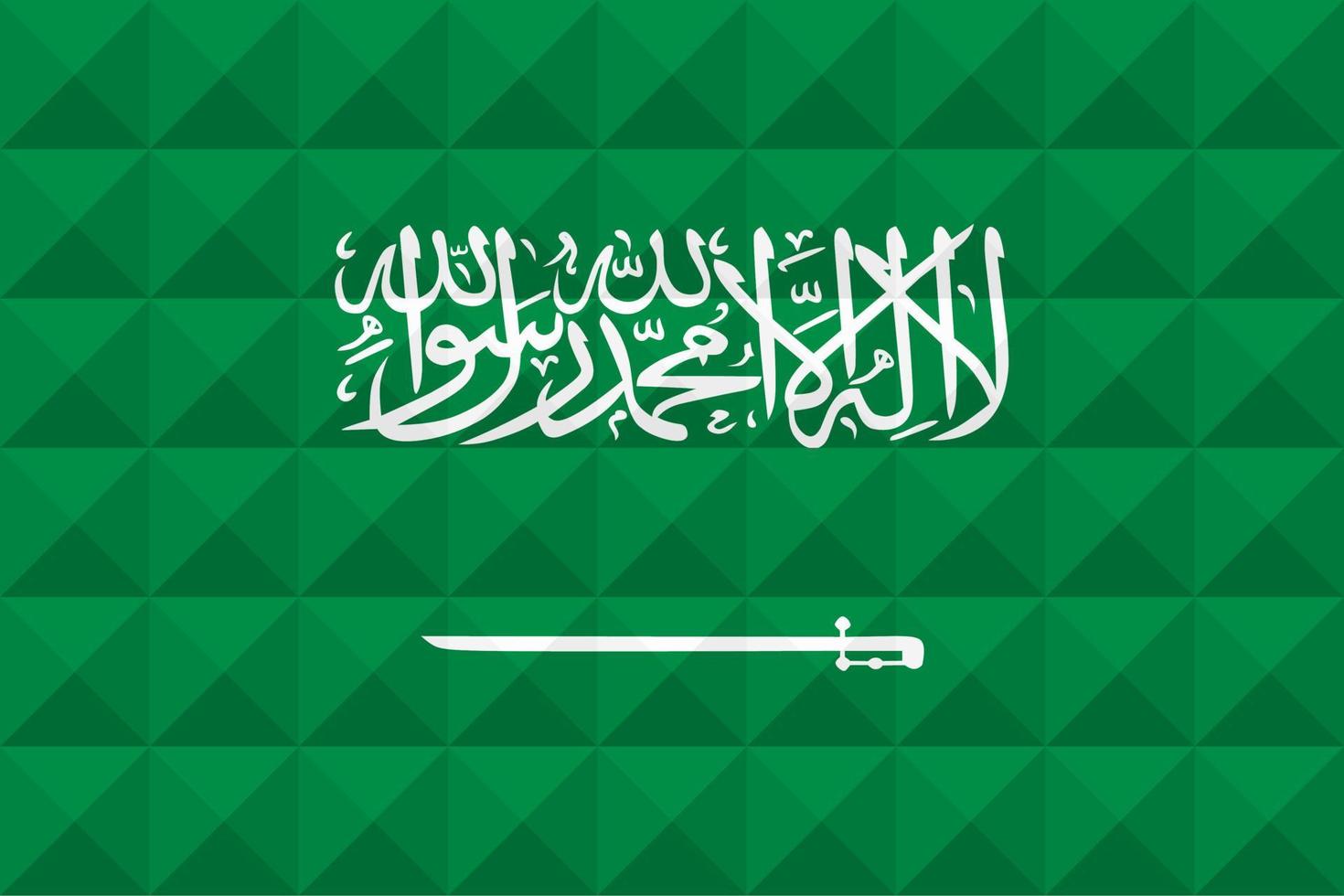 bandeira artística da arábia saudita com design de arte conceitual de ondas geométricas. vetor