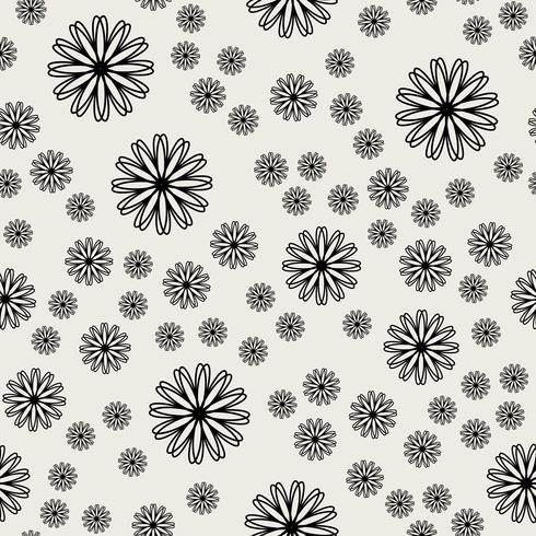 Sem costura de fundo. Conceito moderno abstrato e clássico antigo. Tema elegante design criativo geométrica. Vetor de ilustração. Cor preto e branco. Forma floral e flor