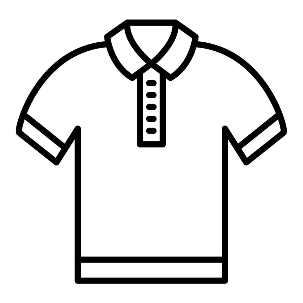 ícone de linha de camisa polo vetor