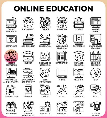 Educação online vetor