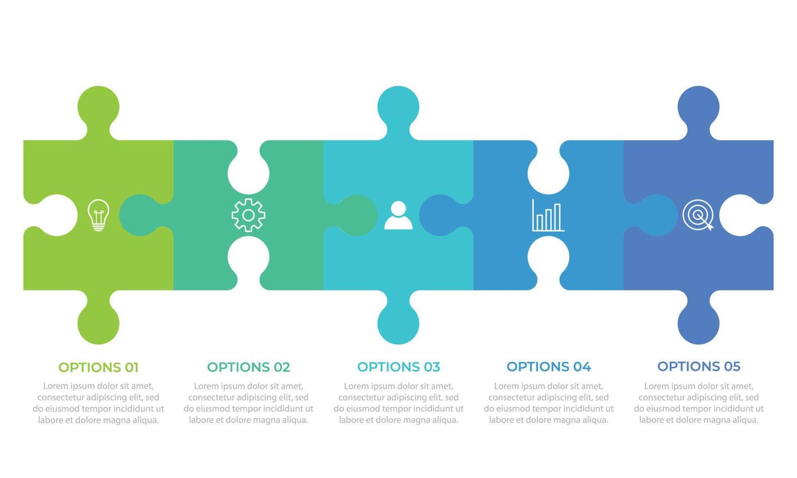 apresentação modelo de infográfico de negócios com 4 opções. ilustração vetorial. vetor