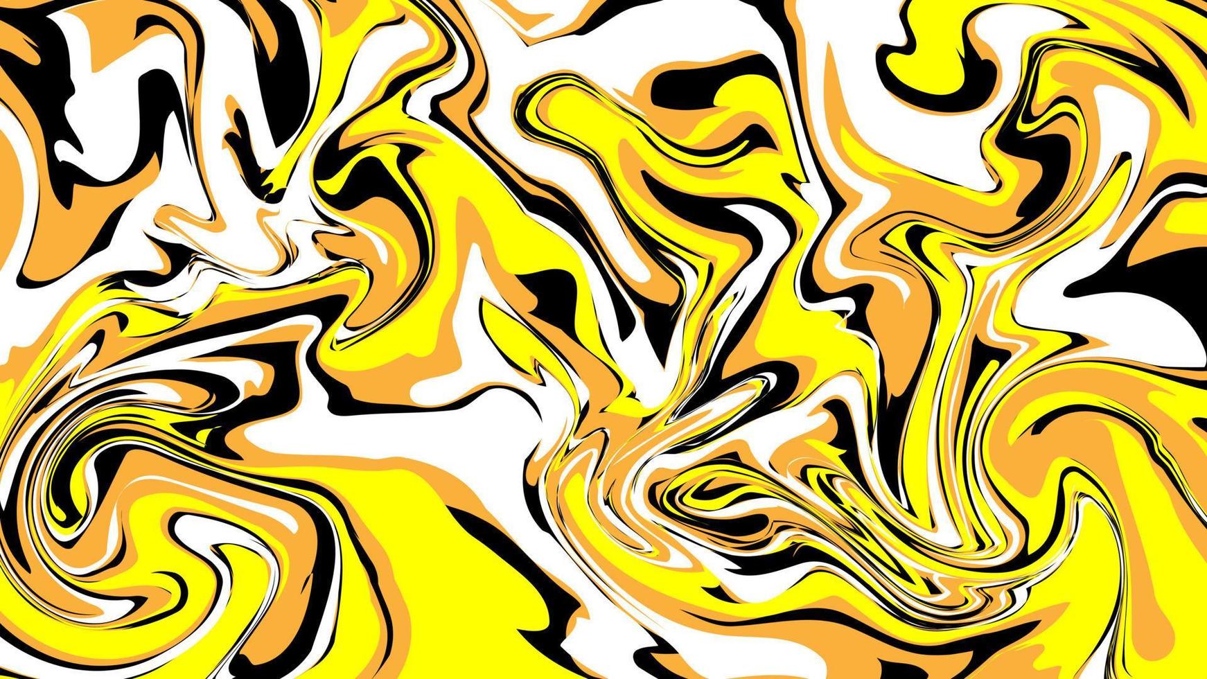 ilustração vetorial. fundo de fluxo amarelo moderno. forma líquida de cor de onda. vetor