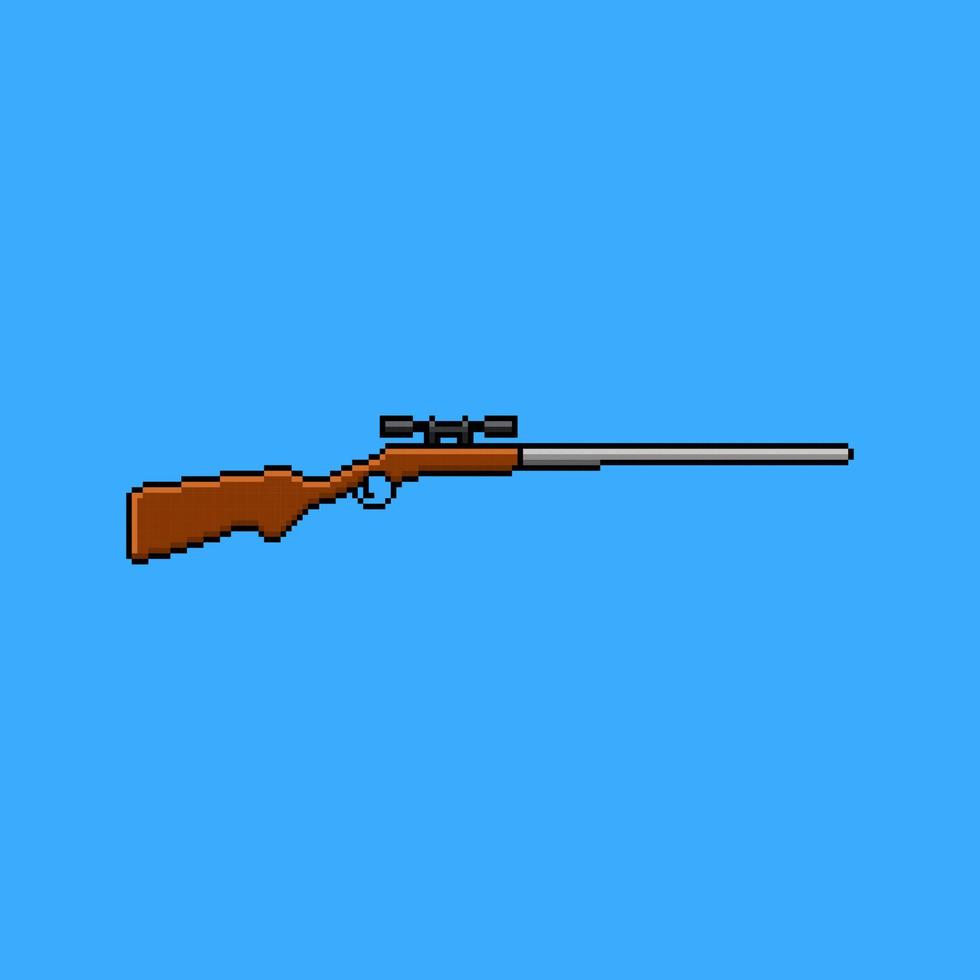 pixel art de rifle vetor