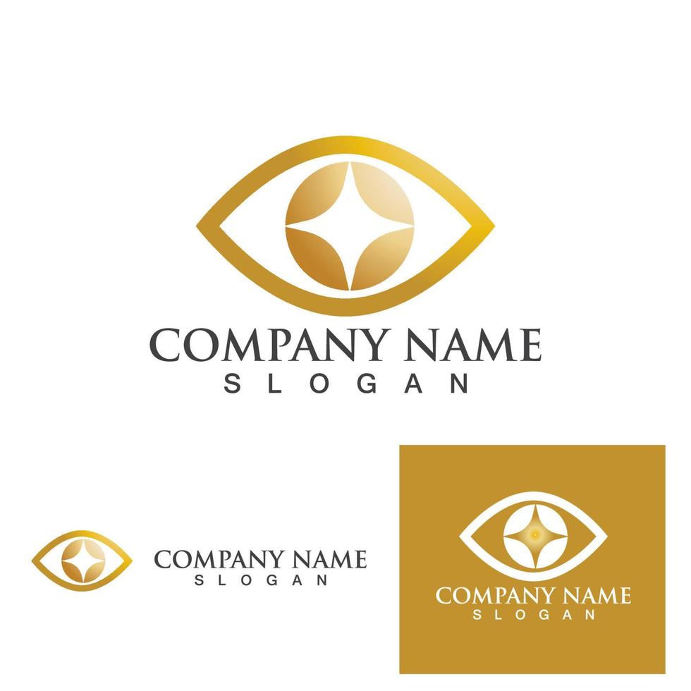 logotipo de cuidados com os olhos e aplicativo de ícones de vetor de modelo de símbolos..
