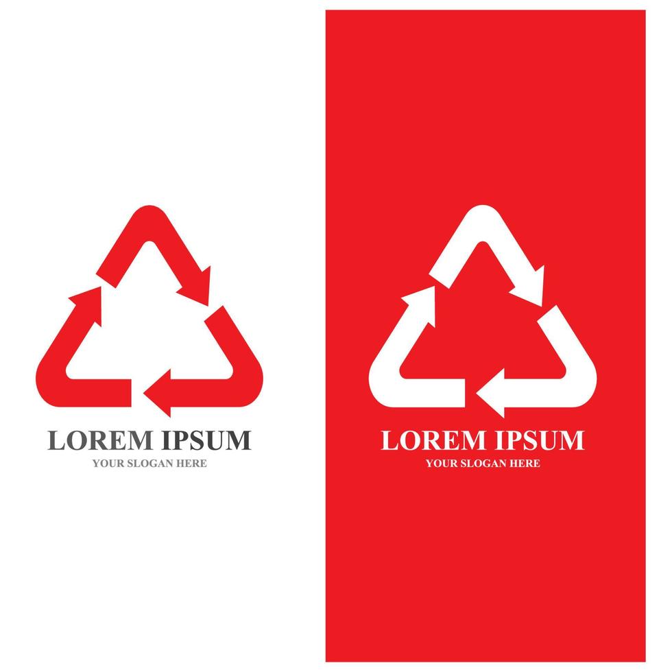 vetor de ícones de ecologia de logotipo de reciclagem