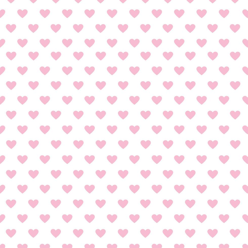 design de padrão sem costura de corações cor de rosa para o dia dos namorados e o conceito de amor. vetor