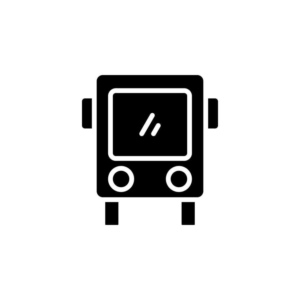 ônibus, autobus, público, modelo de logotipo de ilustração de vetor de ícone sólido de transporte. adequado para muitos propósitos.