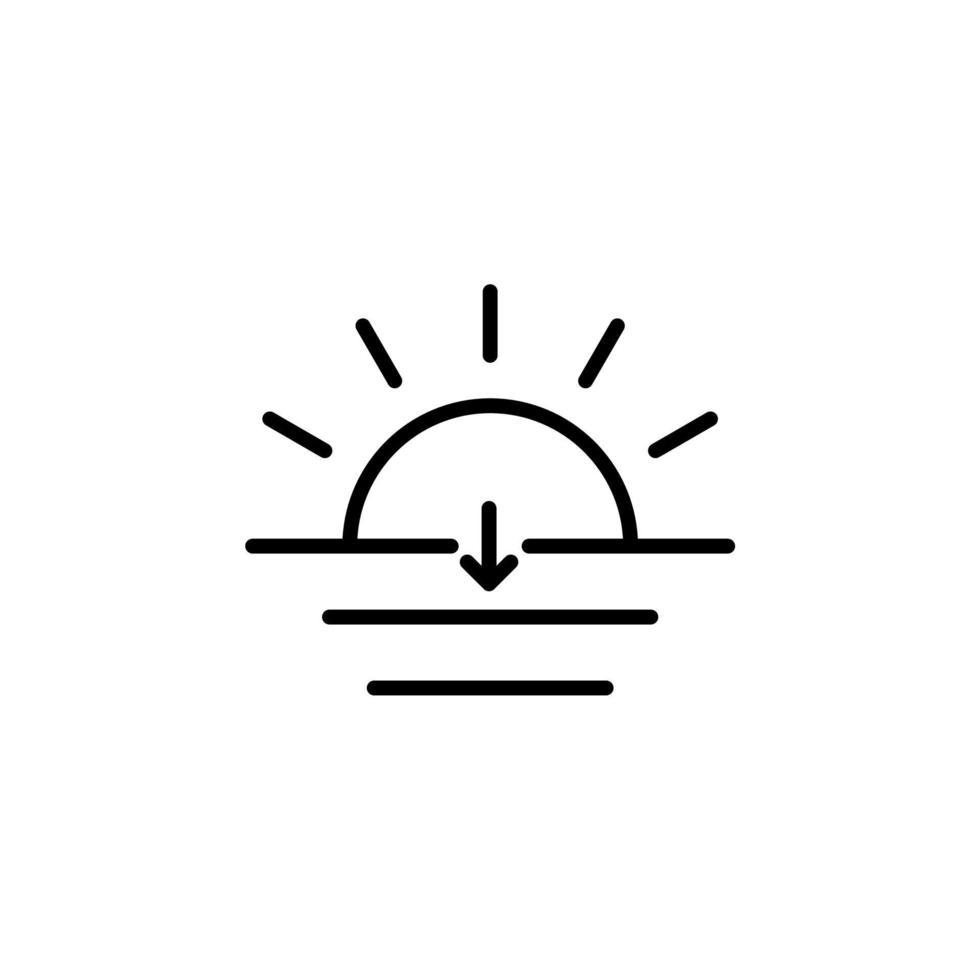 nascer do sol, pôr do sol, modelo de logotipo de ilustração vetorial ícone sólido sol. adequado para muitos propósitos. vetor
