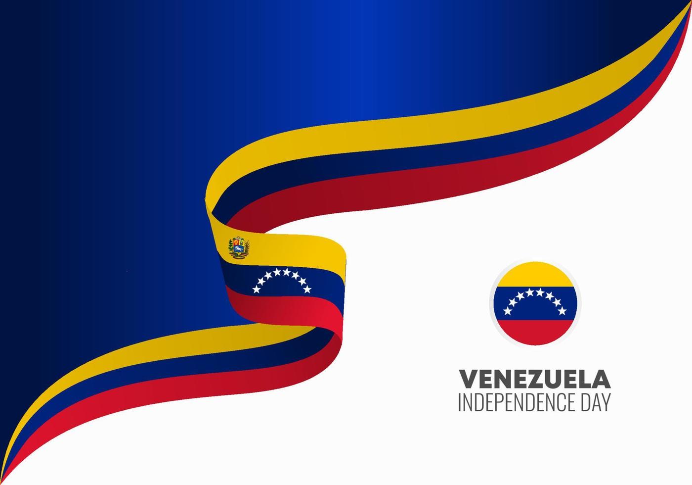 dia da independência da venezuela para celebração nacional em 5 de julho. vetor