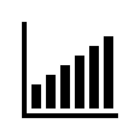 Ícone de vetor de gráfico de barras