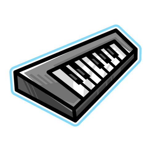 Ícone de vetor de instrumento musical de teclado de piano