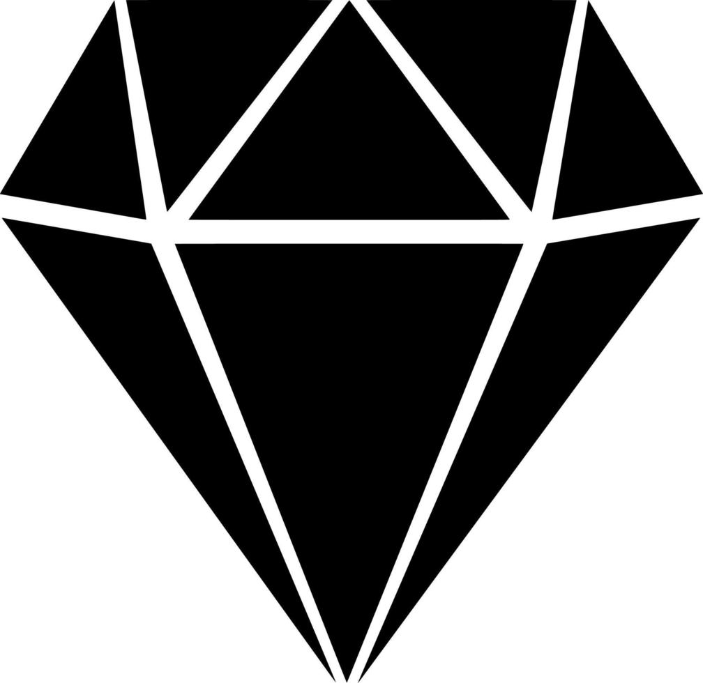 Ilustração geométrica da forma do diamante do logotipo inicial limpo