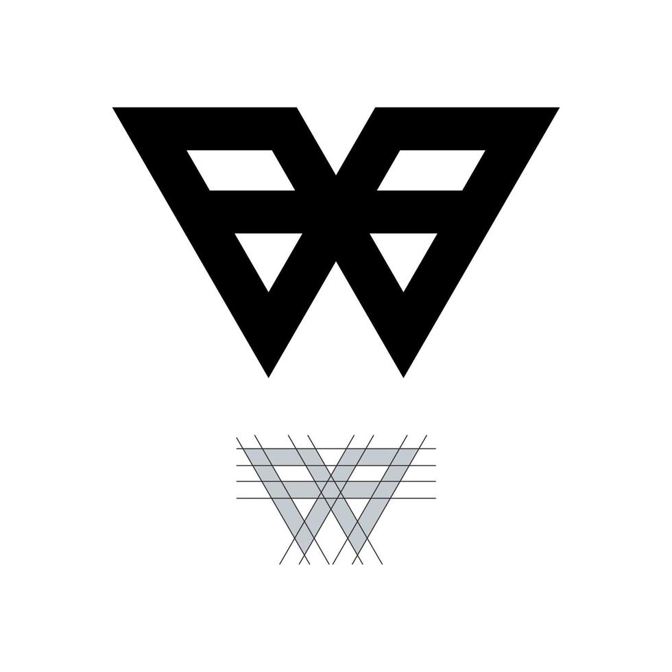 design de logotipo de monograma letra bb vetor
