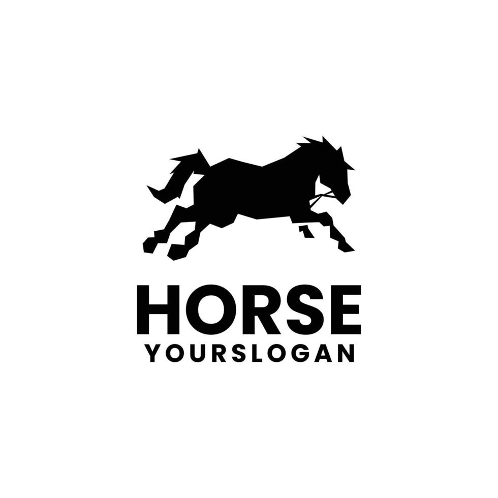 vetor de design de logotipo de cavalo