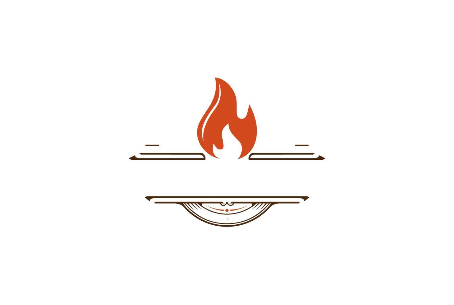 vetor de design de logotipo de churrasqueira de churrasco vintage retrô rústico