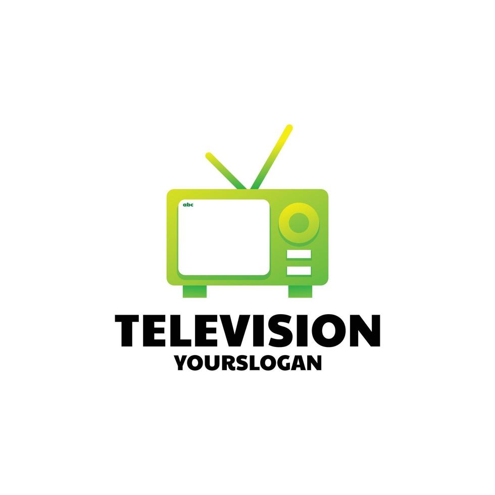 design de logotipo de televisão colorido para o seu negócio vetor