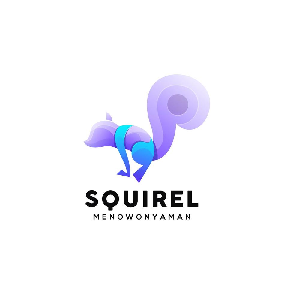 design de logotipo de esquilo vetor