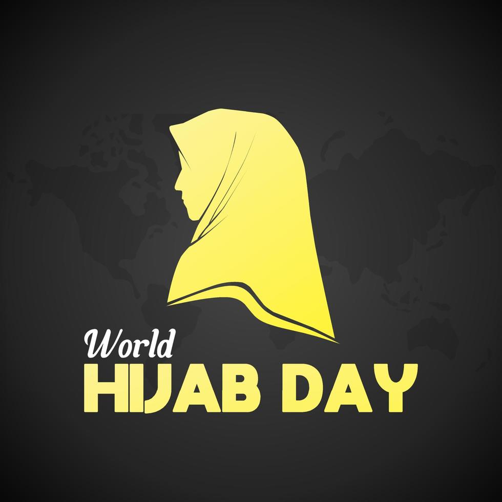 cartaz do tema do dia mundial do hijab vetor