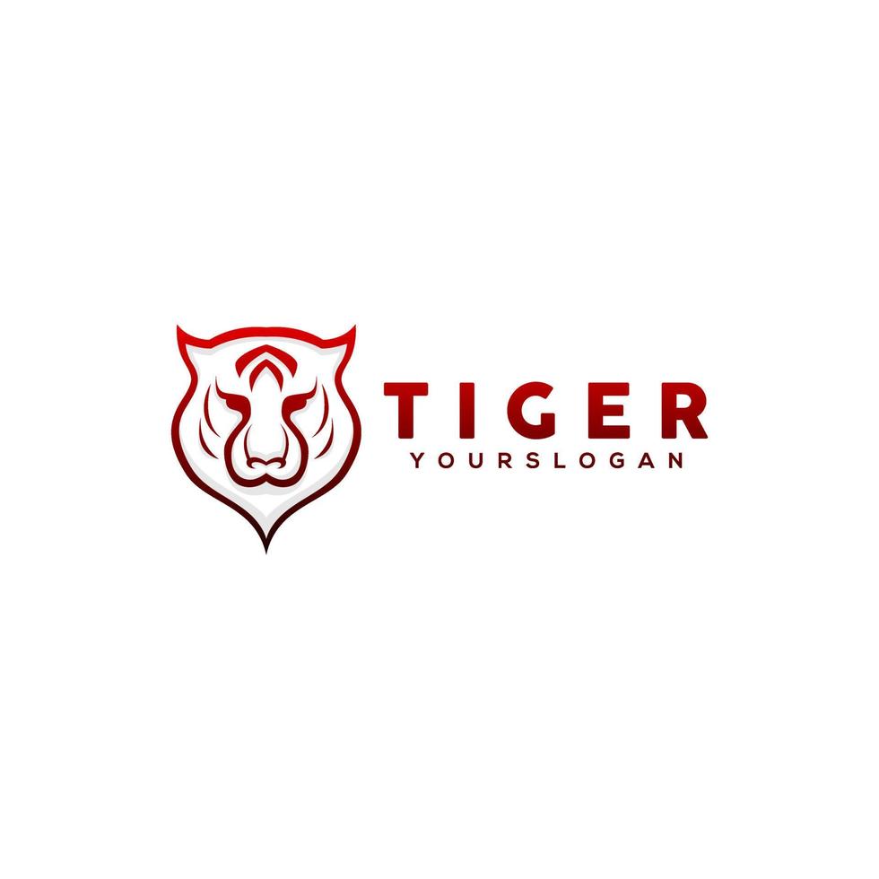 vetor de design de logotipo de tigre