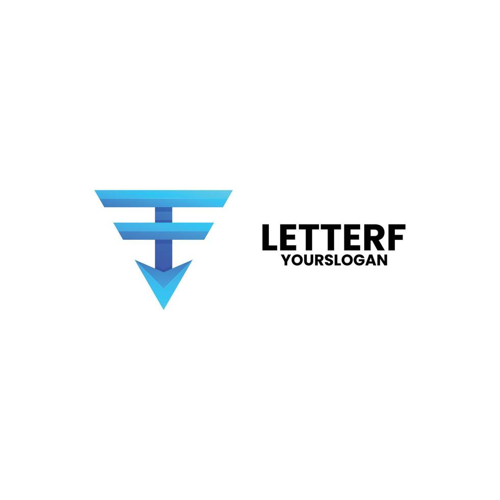 design de logotipo colorido da letra f vetor