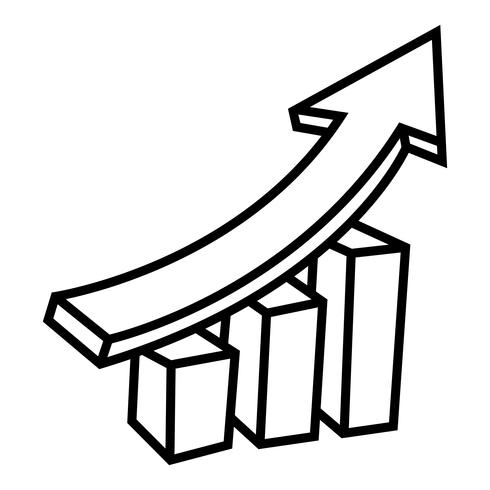 Ícone de vetor de gráfico de barras