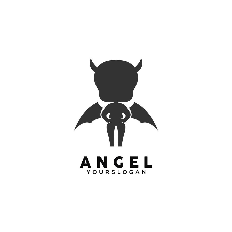 design de logotipo de anjo vetor