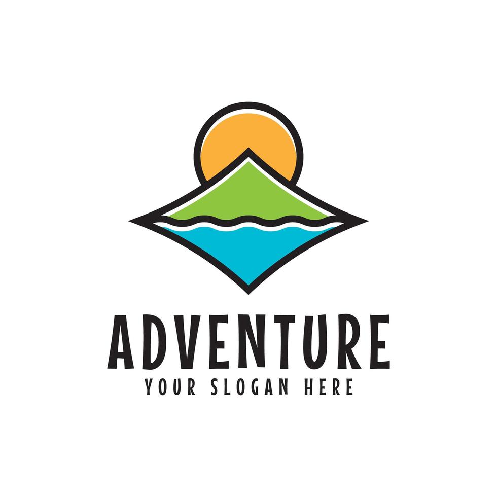 design de logotipo de aventura vetor